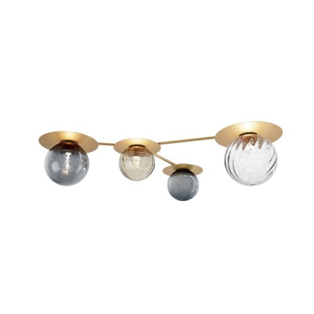 Ceiling light MayToni Mod291CL-04BS1, E14, 4x40 W, 920x667x224 mm, brass