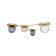 Ceiling light MayToni Mod291CL-04BS1, E14, 4x40 W, 920x667x224 mm, brass