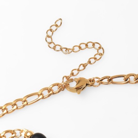 A decarative -based pendant -basis “flower” amelia, black color in gold, 45cm-2