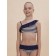 Bathing suit for girls, height 140-146 cm, dark blue color