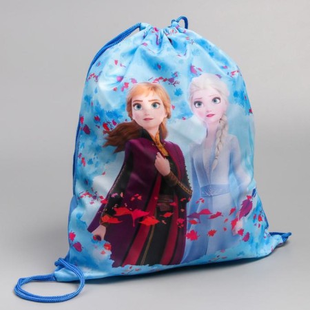 A bag for shoes 420 x 350 mm, cold heart "Anna and Elsa" (soft polyester, density 210d)-1