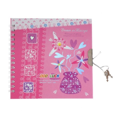 Notebook in a gift box, on a lock, A6, 50 sheets, line, "Butterfly", mix-1