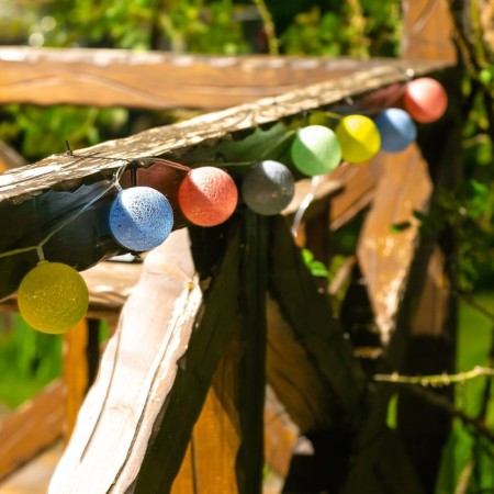 Sadovaya garland on the solar battery "Blood" Uniel, IP44, 1.8 m, warm white-8