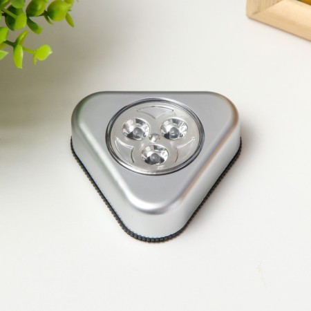 Night Pushlite "Triangle" 3xLED, 3AAA gray 6.5x6.5x2.5 cm Risalux