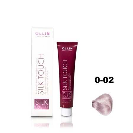 Hair dye OLLIN Professional Silk Touch, non -zammiac, tone 0/02 Pension corrector