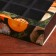 New Year. Box for 9 sweets "Mandarins", 13.7 x 13.7 x 3.5 cm, confectionery packaging