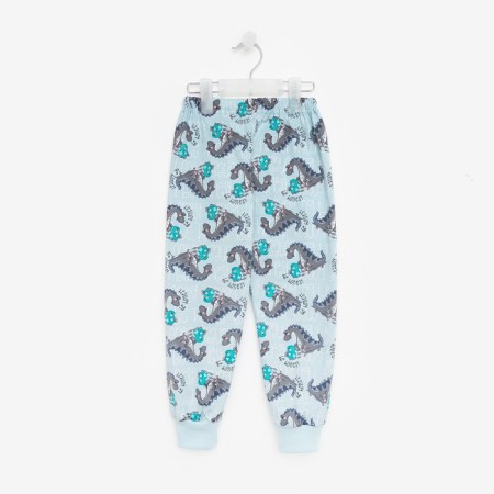Pajamas for a boy, blue color, height 86 cm-8