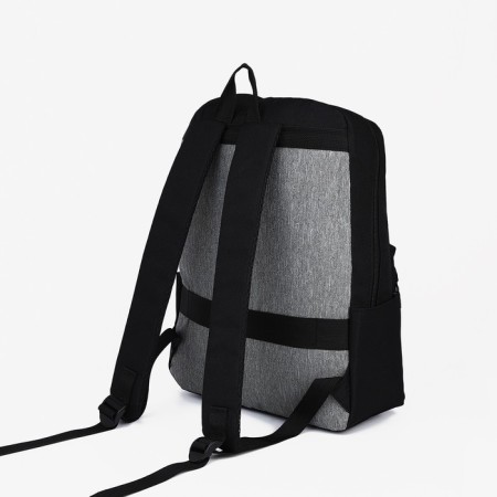 Male backpack on the zipper, Fulldorn, external pocket, mount for the suitcase, black color-1