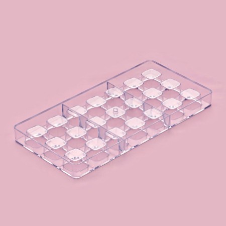 Konfinetta Cube chocolate form, 27.5 × 13.5 × 3 cm, 21 cells (2.5 × 2.5 cm)-3