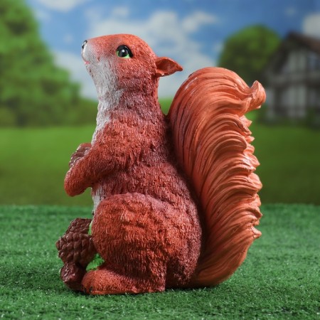 Garden figure "Squirrel with cones" 24x14x19cm-1