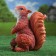 Garden figure "Squirrel with cones" 24x14x19cm