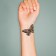 Tattoo on the body color "Black butterfly" 6x6 cm