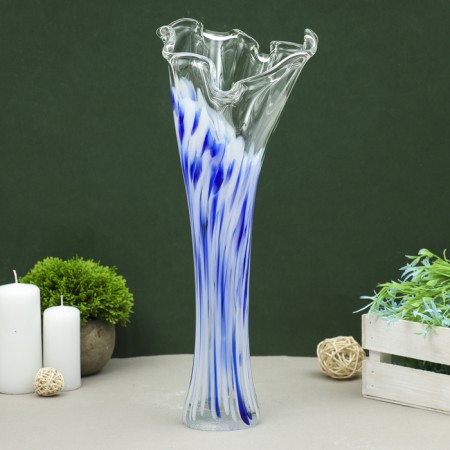 Vase "Wave", h = 40 cm. In glassbreaker