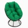 Armchair "Donut" with a green pillow, black stand, 55 x 40 x 61 cm