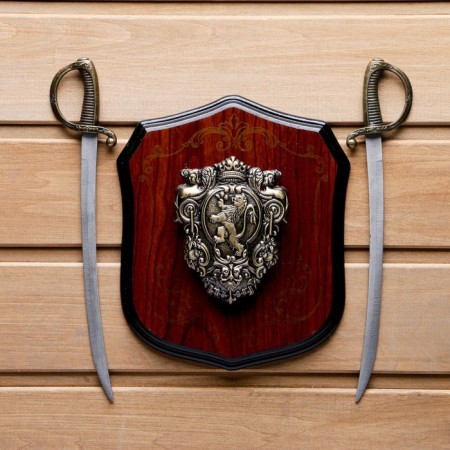 Heraldry "Leo and two sabers"-2