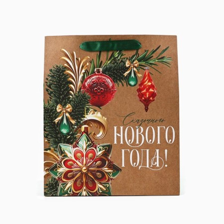 Craft vertical “Fairytale New Year” package, Ml 23 x 27 x 11.5 cm, New Year-2