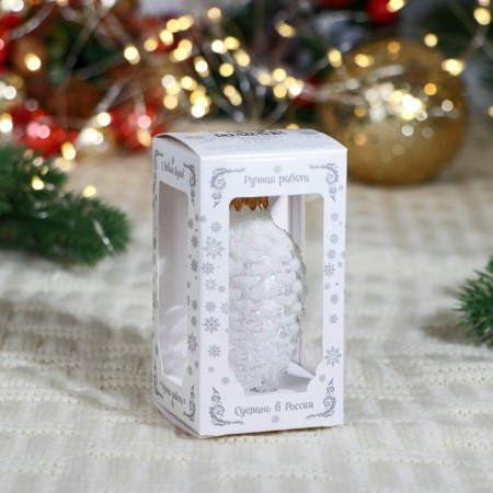 Christmas tree decoration "Bump in the snow" mix, in gift packaging, H-8cm-1