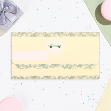 Money envelope "Happy Birthday!" many cars, 18.5 x 8.5 cm-2