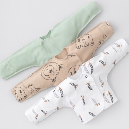 Распашонка детская KinDerLitto «Крошки-горошки», рост 56-62 см, 3 шт
