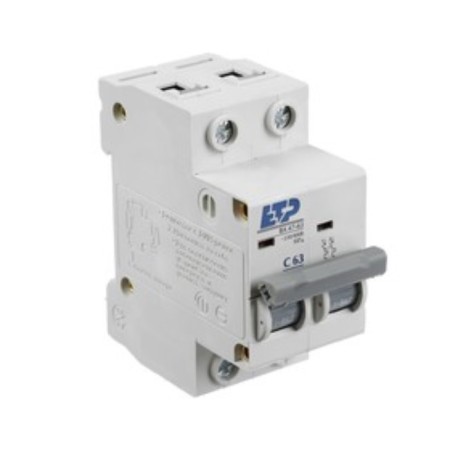 Aircraft switch VA 47-63, 2P 63A (C) 4.5KA ETP