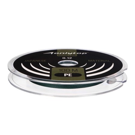 Onlytop Universal X4 cord, diameter 0.12 mm, test 7.8 kg, 100 m, dark green-1