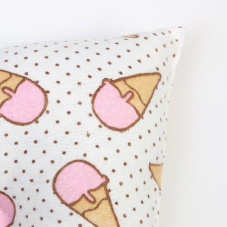 Ice cream pillow 20x25 cm, pink, flannel 170 g/m, cotton 100%-1