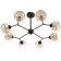 Chandelier 74101/8 8x60W E27, black/gold, 85x85x45 cm