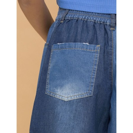 Women's shorts, size l, dark blue color-5