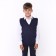 School vest for a boy, blue color, height 134-140 cm