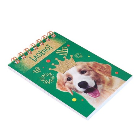 Notepad A7, 40 sheets in a cage on the crest "Animals", cover covered paper, mix-1