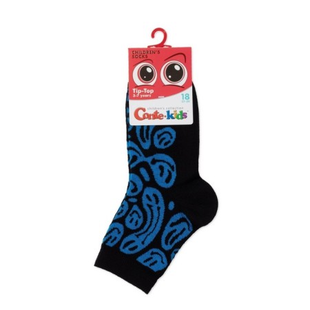 Noski children's cotton CONTE KIDS TIP-Top, size 18, Black-blue color-4