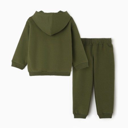 Children's costume (sweatshirt, trousers), green color, height 80 cm-7