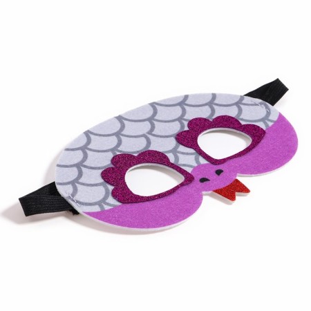 Carnival mask "Funny snake" color silver color-3