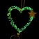 Decorative suspension "Heart with a star" 12 × 67 cm