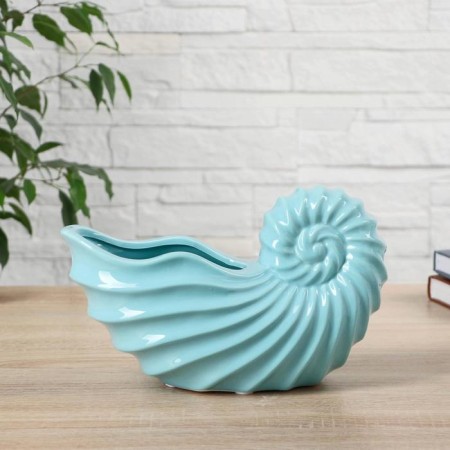 VAZA Ceramics Table "Shell" Nautilus, 9.5x25x15 cm, mix