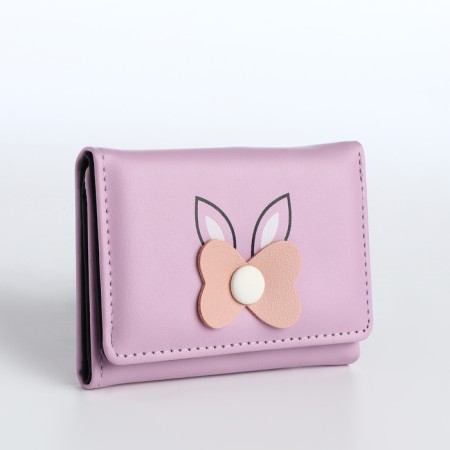 Kid wallet on the button, lilac color