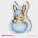 Glass Serving shares "Easter rabbit", 21 × 13.5 × 1.8 cm