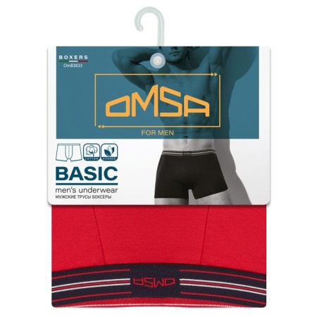 Men's panties Omsa 3833, size 44, Rosso color-2