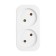 Switch, 2 sockets, 10A, without salary, 220 V, white