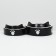 Ceramic bowl “cat family” 40/60 ml double 19 x 10.5 x 3.5 cm, black and white