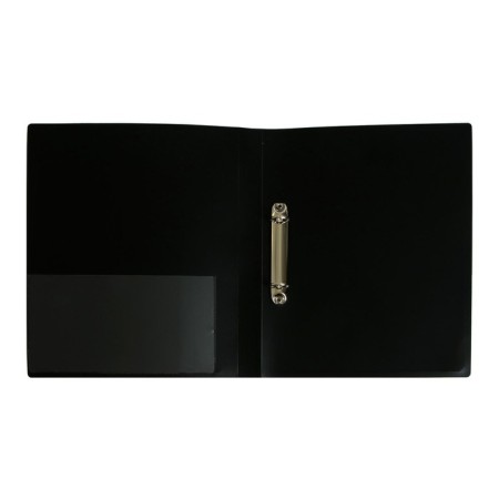 Folder on 2 rings A4, Calligrata, 27 mm, 700 μm, internal and end pocket, black-1