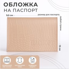 Cover for passport, powder color