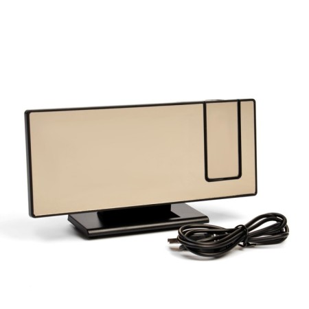 Clock - Electronic desk an alarm clock with a projection on the ceiling, thermometer, calendar, USB-5