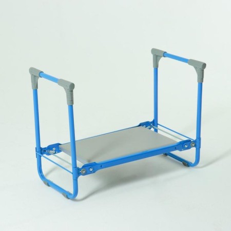 Bench-crossbow garden 56x30x42.5 cm, blue, max. Smilling 100 kg, with a soft seat-1