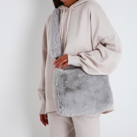 Bag Cross-Bodi with a zipper, gray color-8