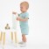 Kit for children (body, shorts) minku, menthol color, height 62-68 cm