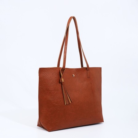 Shopper bag on magnet, brown color-2