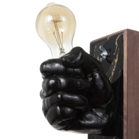 Bra Right hand fist E27 60W black/gold 18x18x10cm-4