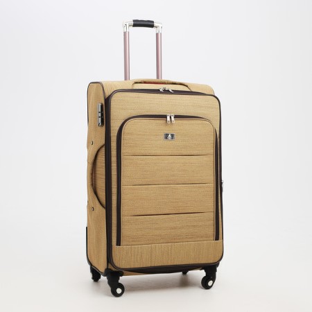 Big suitcase 28 ", lightning department, code castle, 4 wheels, outer pocket, beige color-1