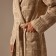Wafel dressing gown Male SL Home: Chess "Sabbia", size S, 100% cotton, 340 g/m2